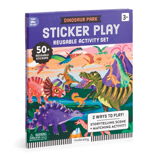 NEW // Dinosaur Park Sticker Play Reusable Activity Set by Mudpuppy