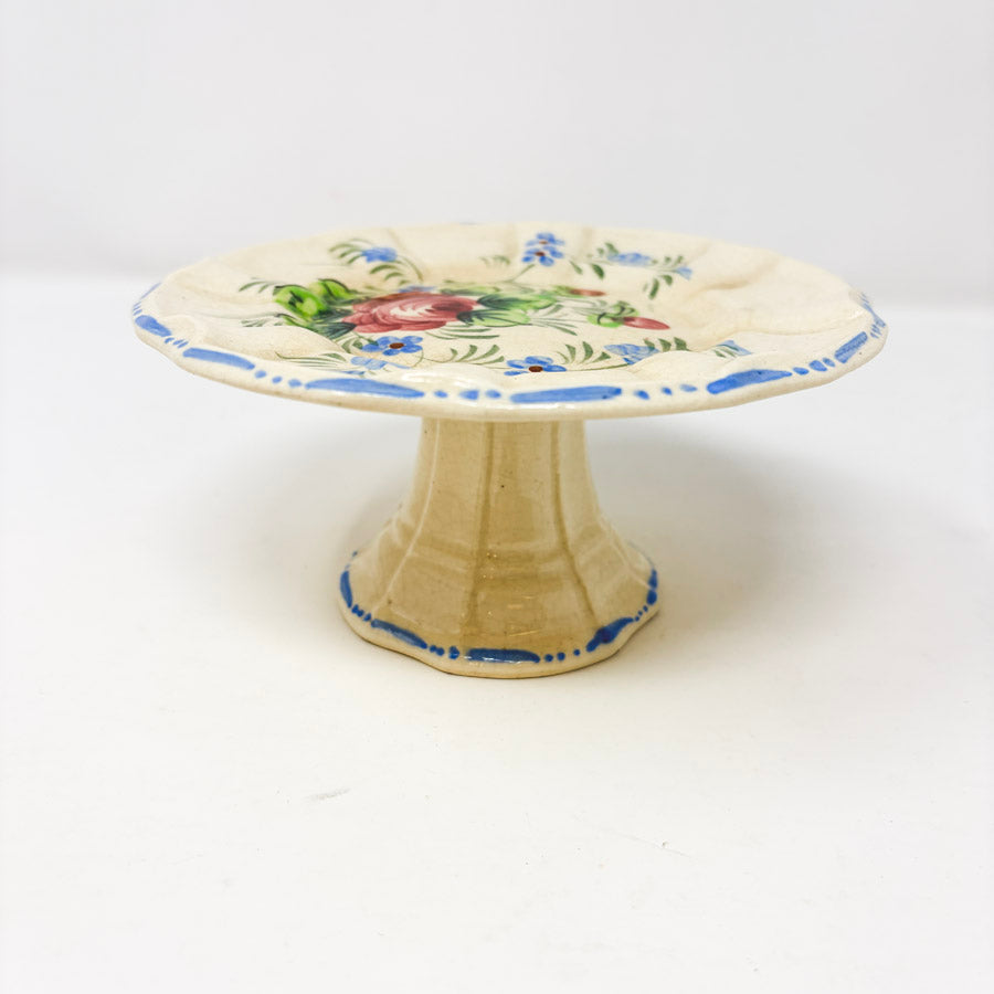 Vintage Majolica Compote Pedestal Dish