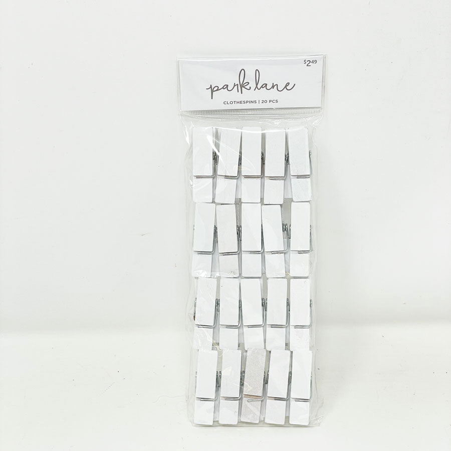 20 pc Parklane White Clothespins