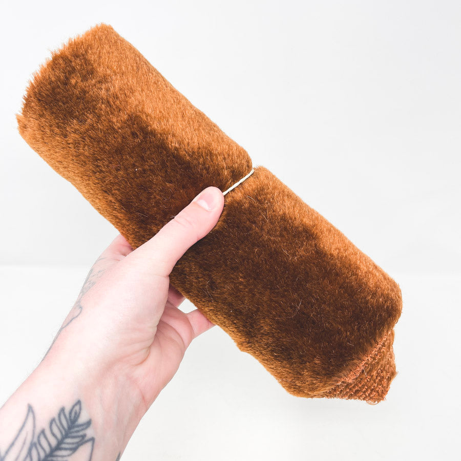 9" x 52" Warm Brown Faux Fur