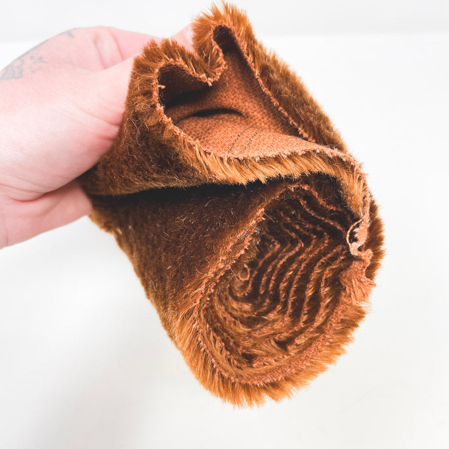 9" x 52" Warm Brown Faux Fur