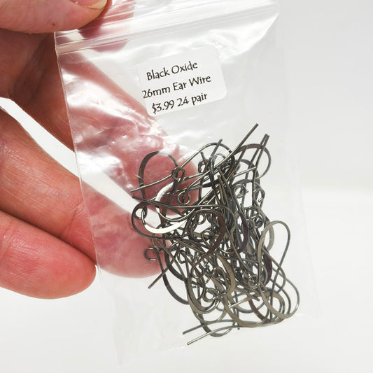 Black Oxide 26mm Ear Wires