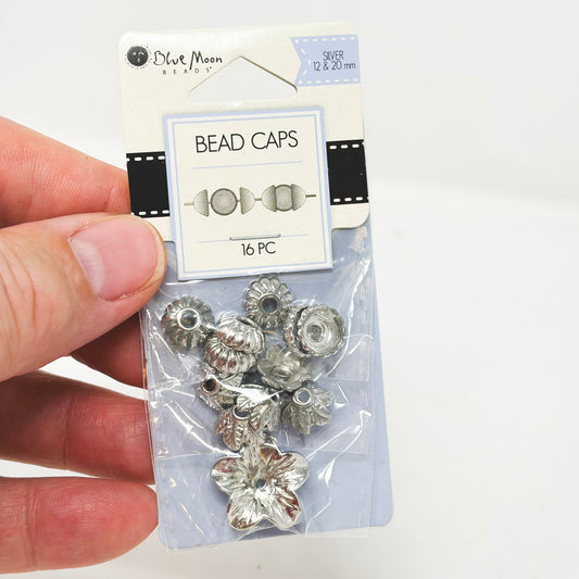 Silver Bead Caps 12 & 20 mm by Blue Moon Beads