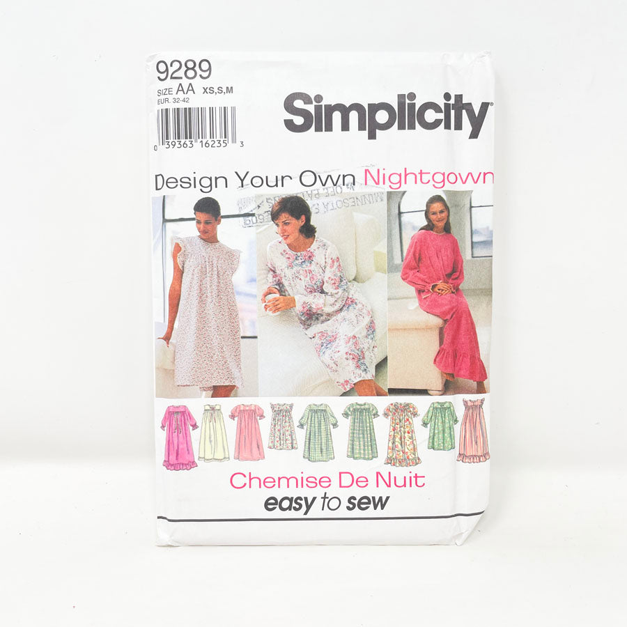 Simplicity 9289 Sewing Pattern - PJs (XS-M)