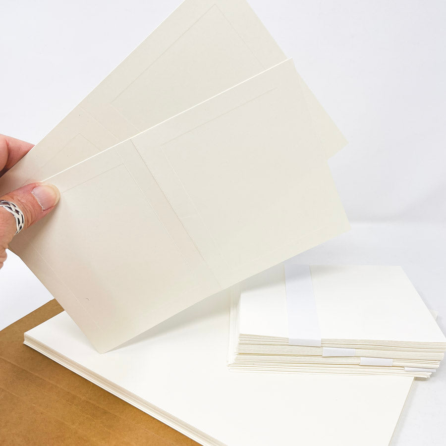 Avery Matte White Ivory Embossed Note Cards