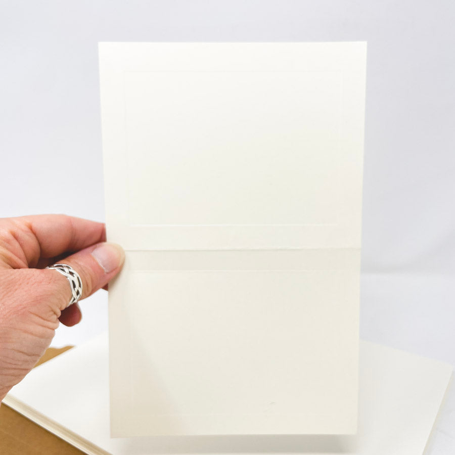 Avery Matte White Ivory Embossed Note Cards