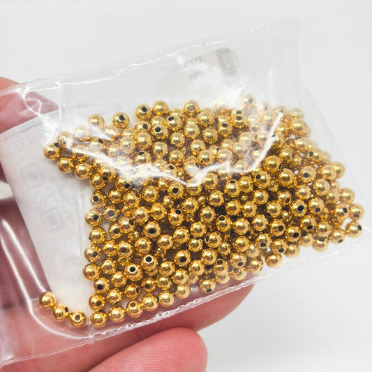 GLP Brass Round 3mm Beads by Fire Mtn Gems