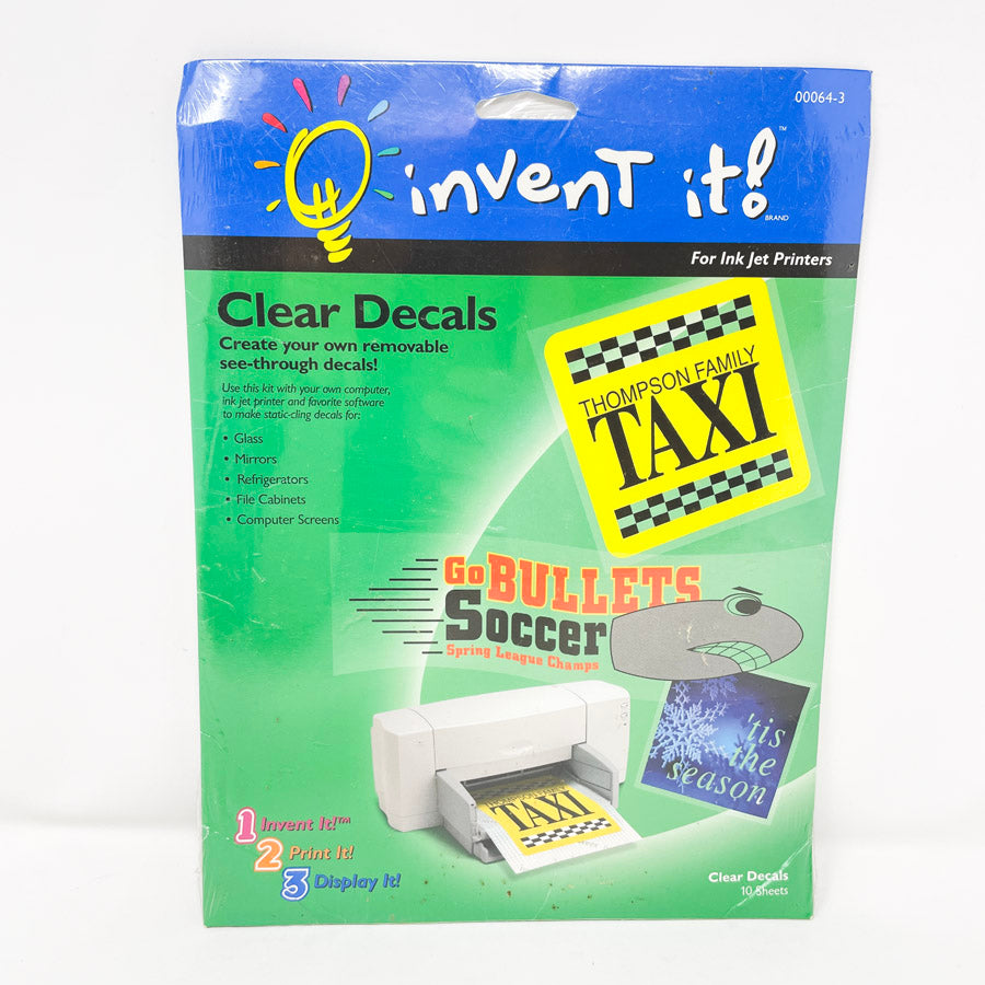 Invent It Clear Decals for Inkjet Printers