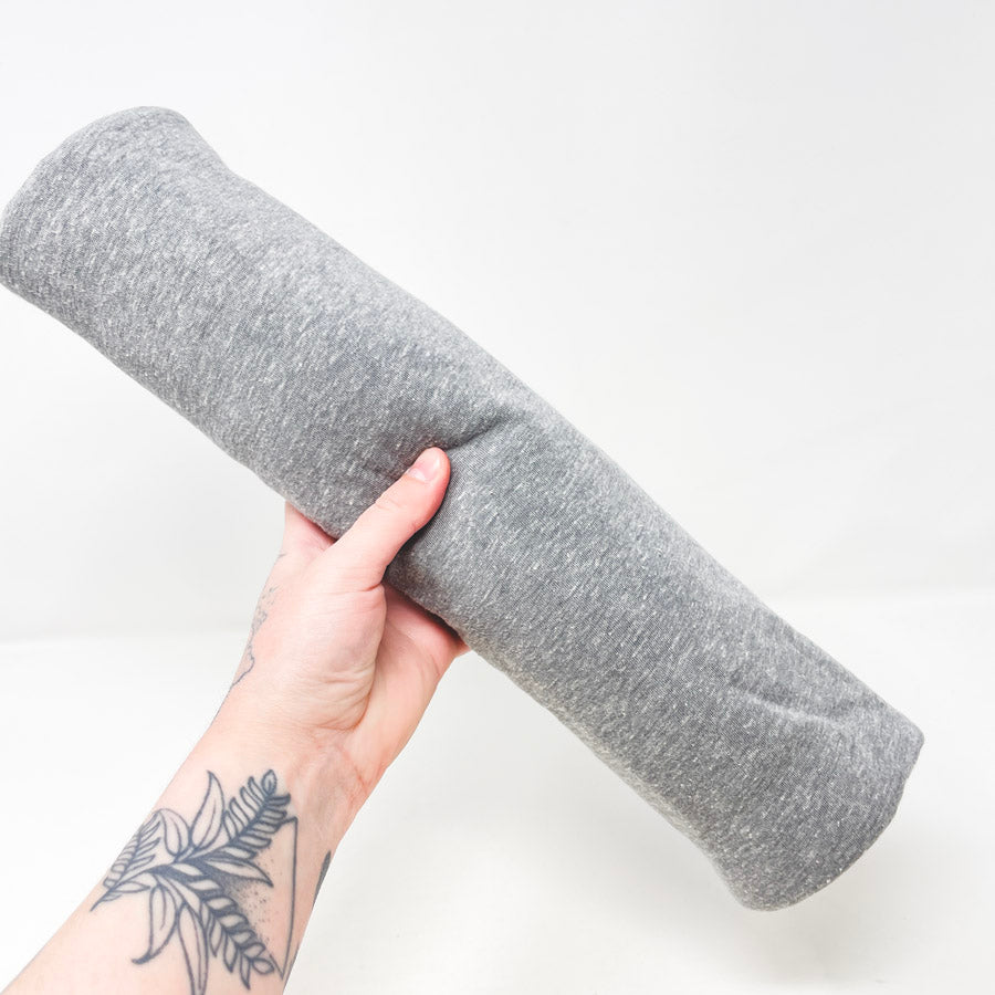 1.5 yds x 60" Nubby Gray Jersey/Stretch T-Shirt Fabric