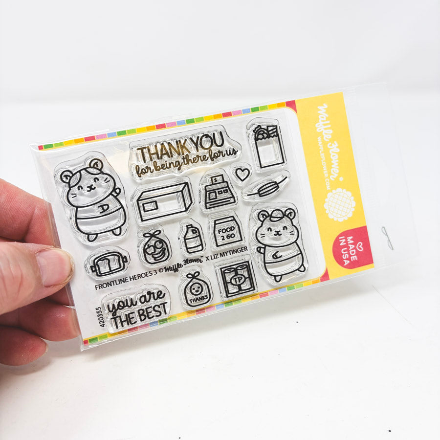 Waffle Flower Clear Stamp & Die Set – Frontline Heroes 3