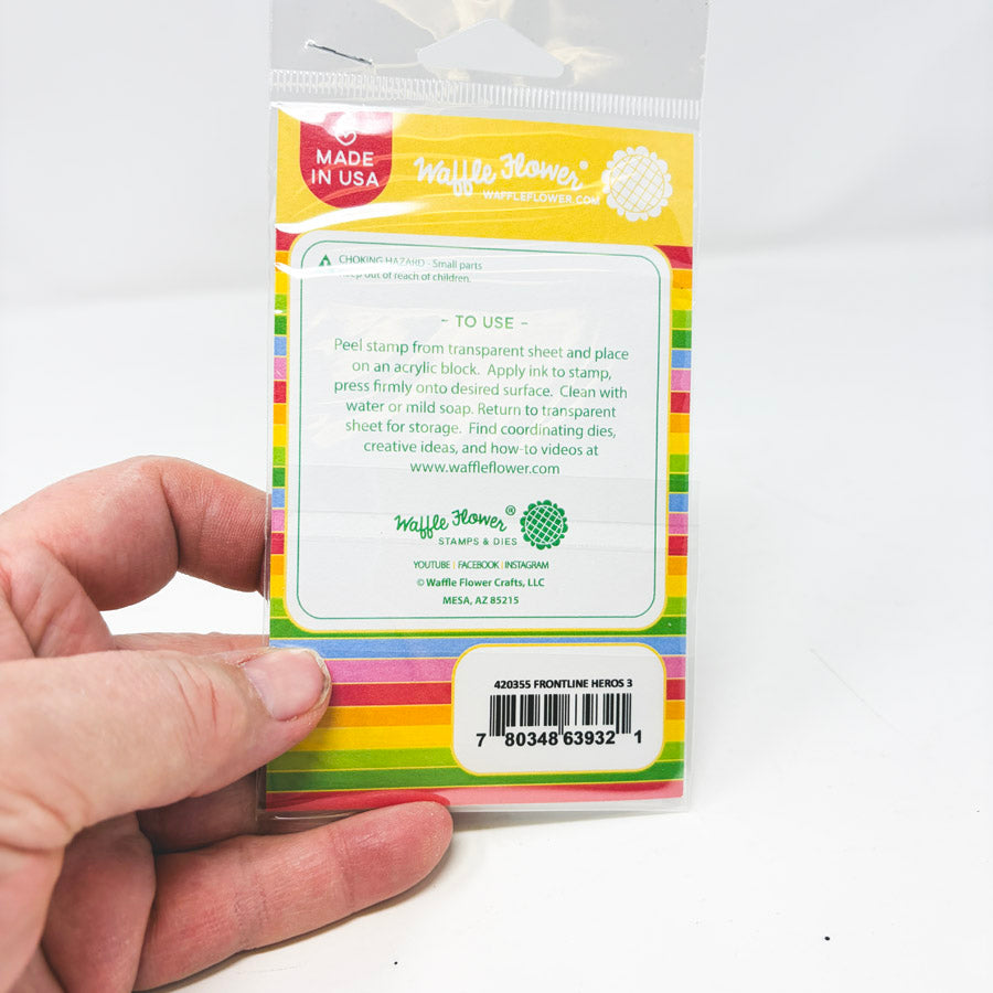 Waffle Flower Clear Stamp & Die Set – Frontline Heroes 3