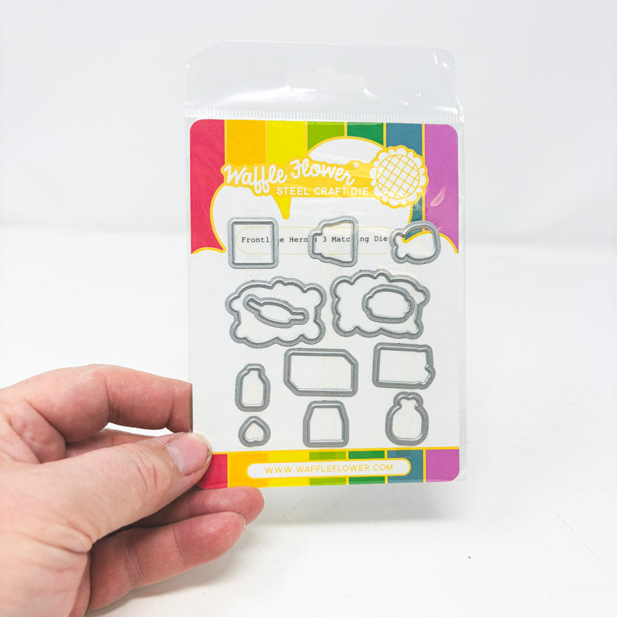 Waffle Flower Clear Stamp & Die Set – Frontline Heroes 3