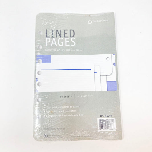 Franklin Covey Lined Pages