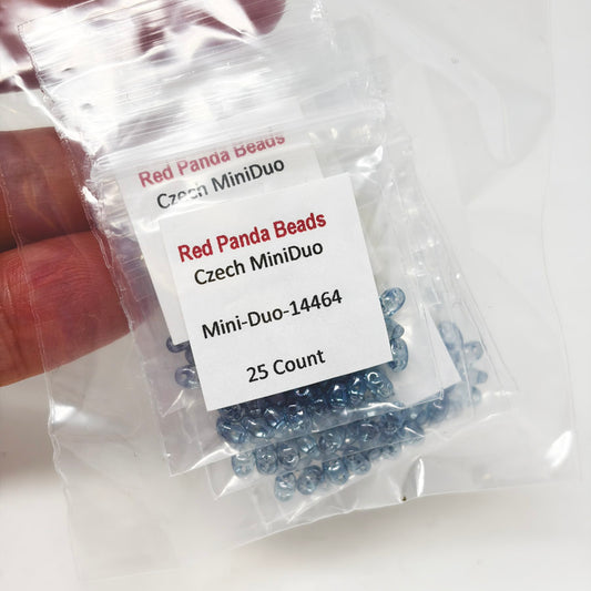 Czech MiniDuo Bead Bundle - Red Panda Beads