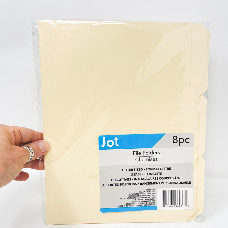 Jot File Folders Letter Size