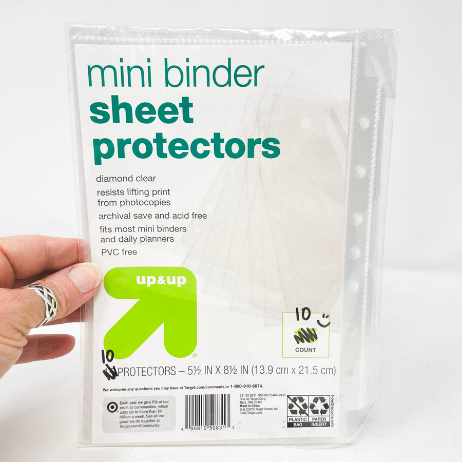 Mini Binder Sheet Protectors 5.5" x 8.5"