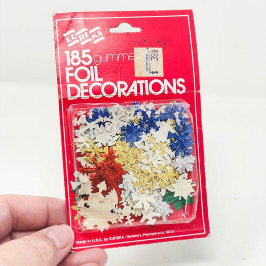 Vintage Eureka Gummed Foil Snowflake Seals