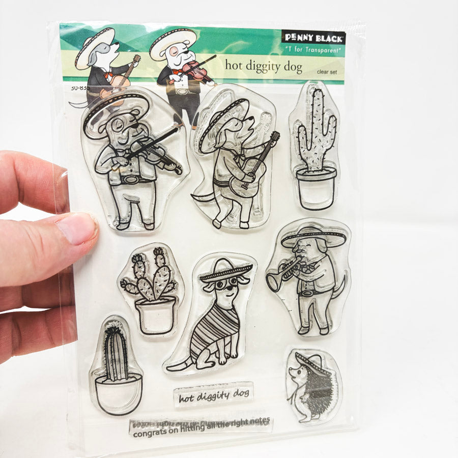 Penny Black Cling Stamp - Hot Diggity Dog