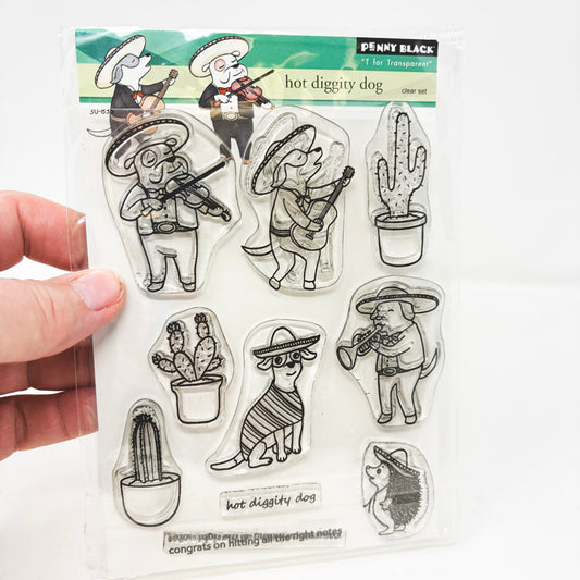 Penny Black Cling Stamp - Hot Diggity Dog