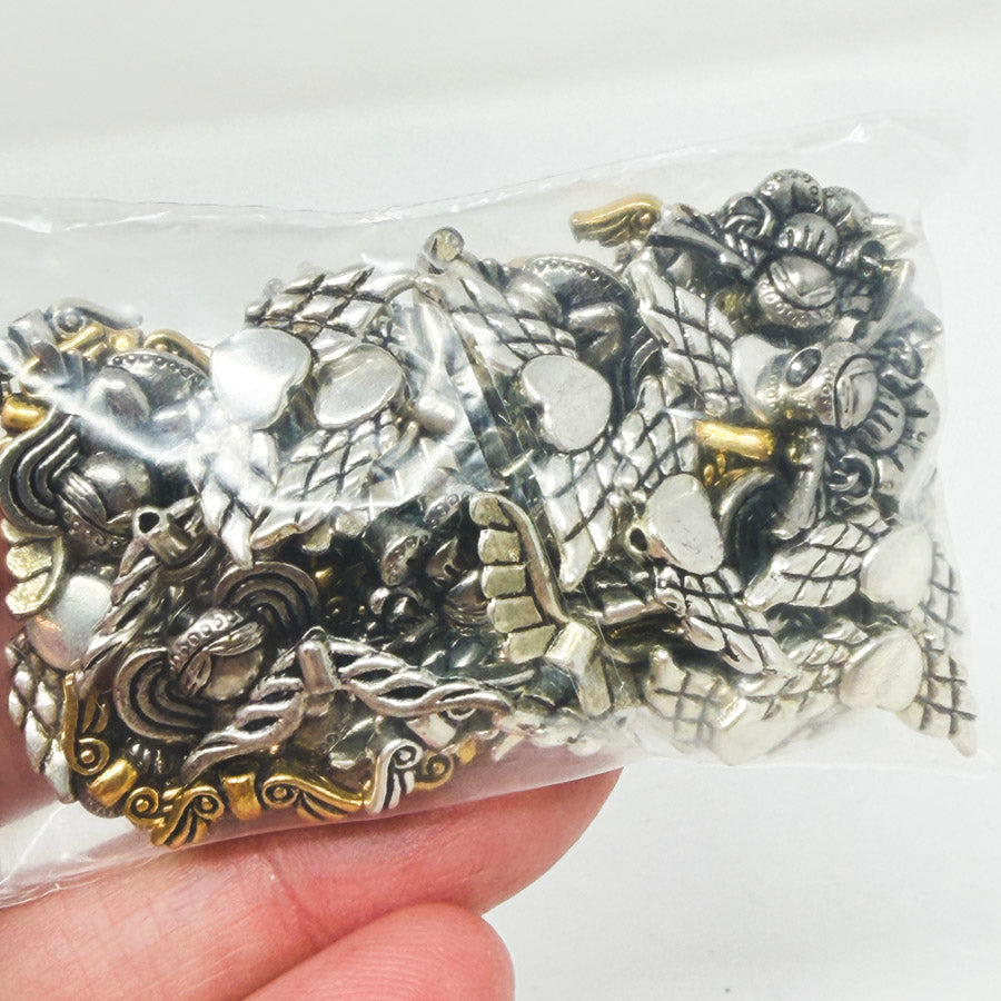 Asst Angel Wing Metal Beads