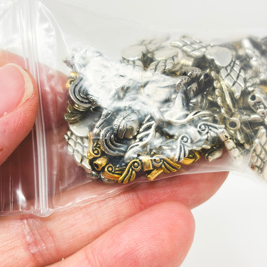 Asst Angel Wing Metal Beads