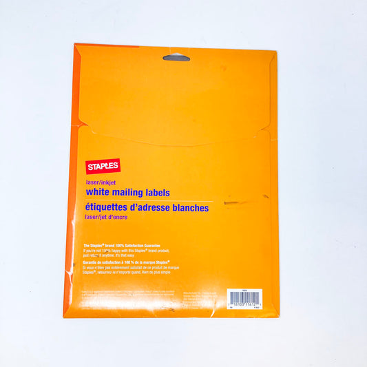 Staples White Mailing Labels