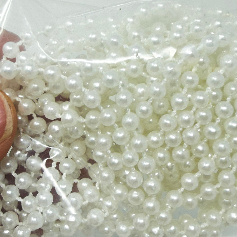 White Plastic Pearl Strand Bundle