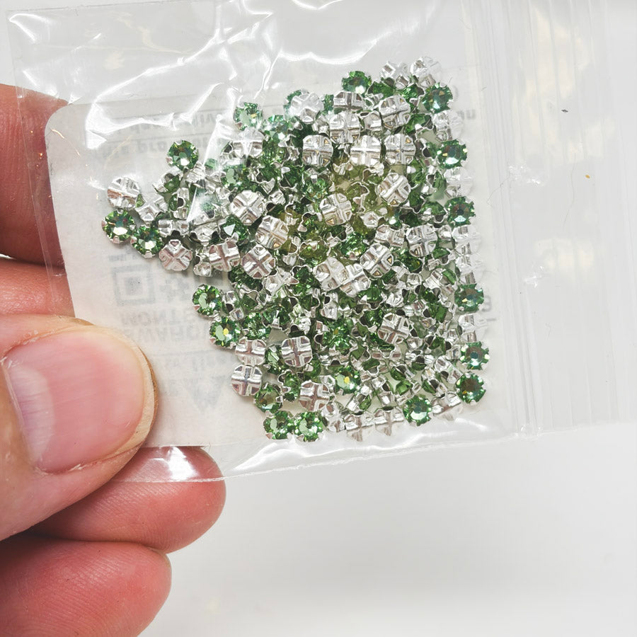 SS12 Peridot Swarvoski Rose Montees by Fire Mtn Gems (Copy)