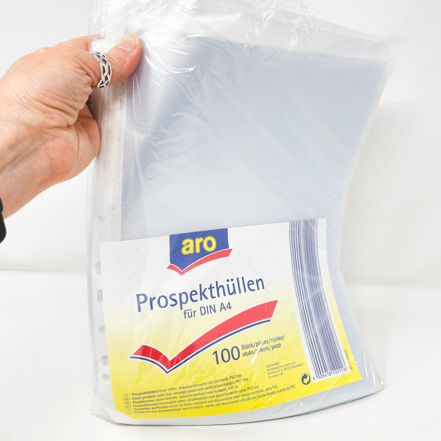 Aro Clear Sheet Protectors - Open Package