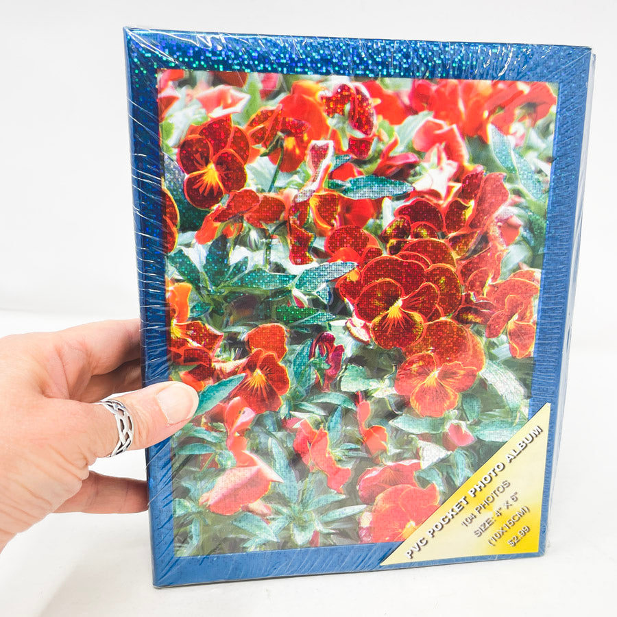 4"x6" Red Floral Photo Album