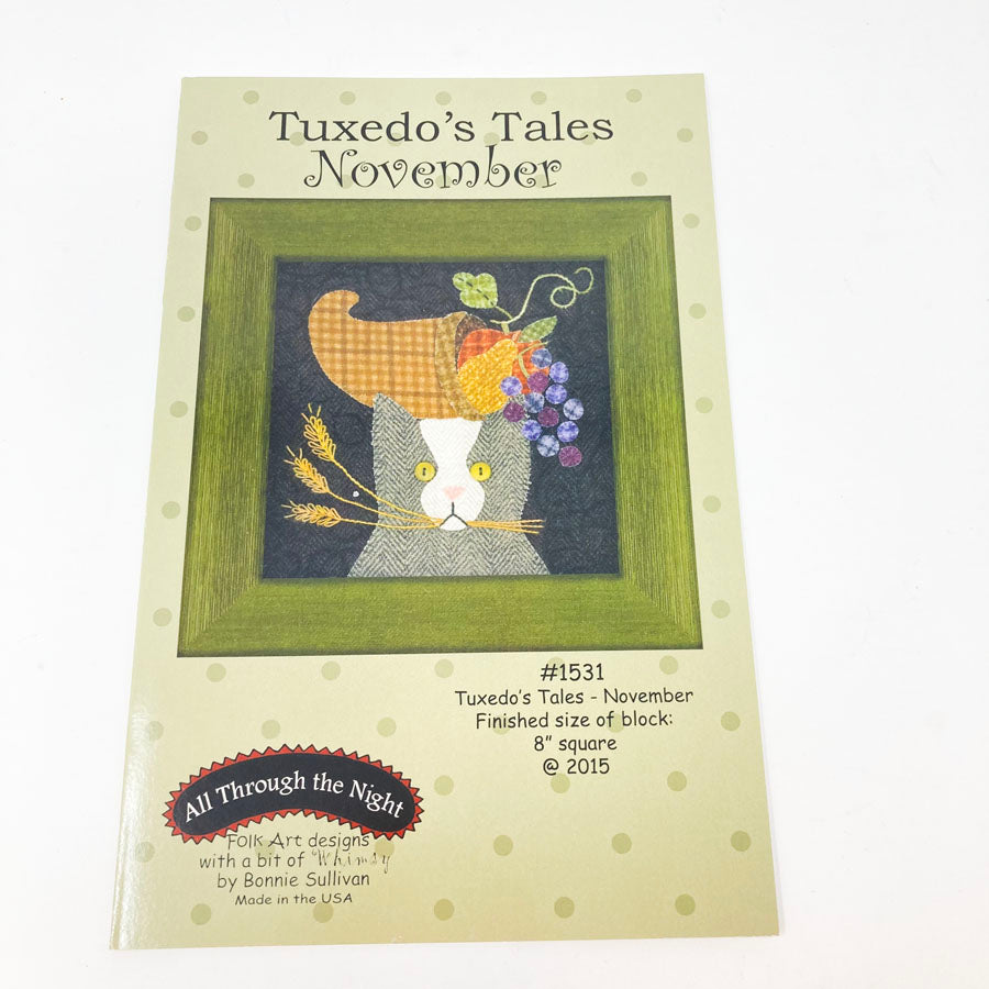 Tuxedo Tales - All Through the Night Quilt Blocks - Pick a Design