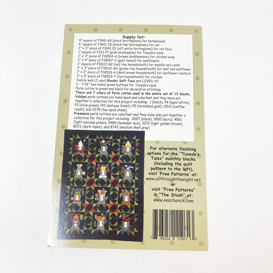 Tuxedo Tales - All Through the Night Quilt Blocks - Pick a Design
