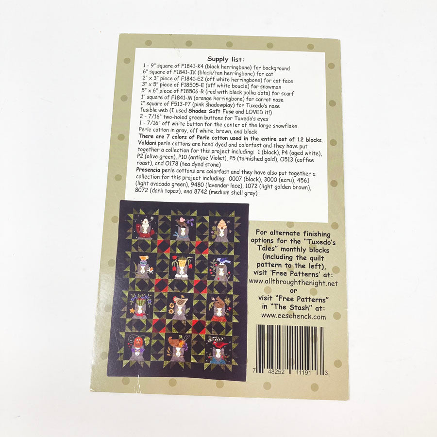 Tuxedo Tales - All Through the Night Quilt Blocks - Pick a Design