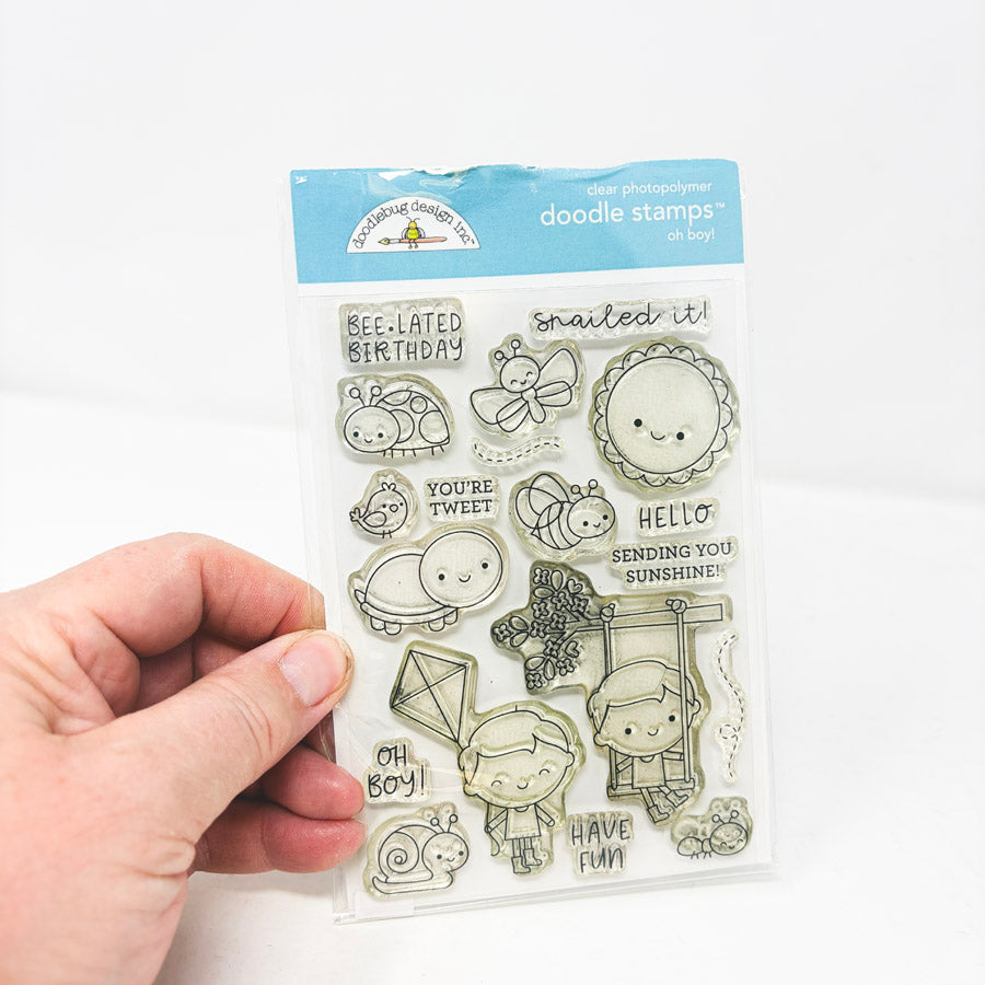 Doodlebug Designs Clear Stamp & Die Set – Oh Boy