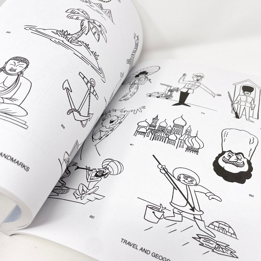 1001 Cartoon-Style Illustrations Book