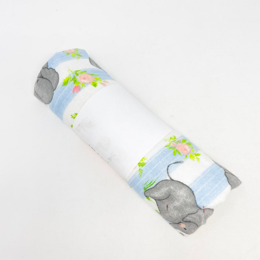 0.8 Yd. Elephants Flannel Fabric Remnant