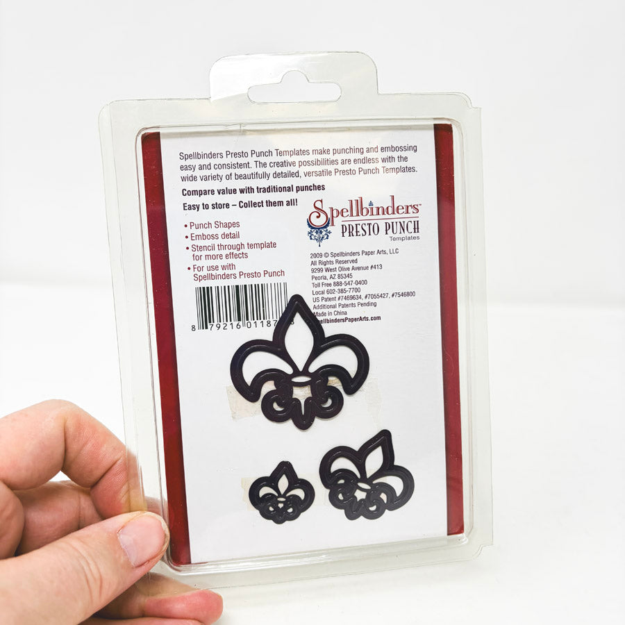 Fleur de Lis – Spellbinders Presto Punch Templates