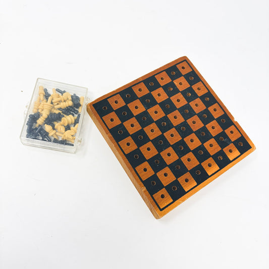 Vintage Mini Travel Chess Set