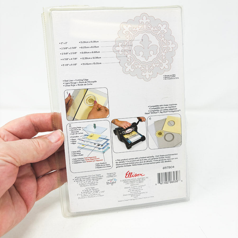 Circle Frame with Fleur de Lis – Spellbinders Sizzix Cutting Die