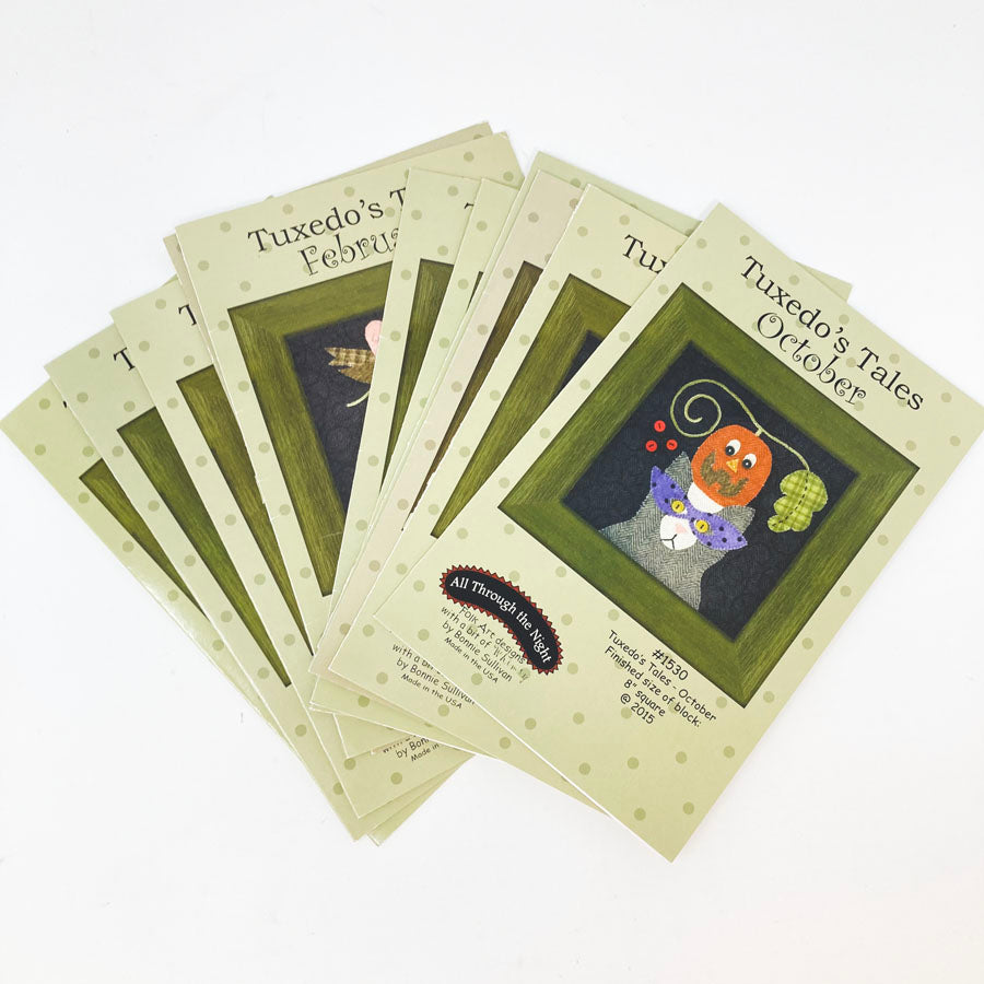 Tuxedo Tales - All Through the Night Quilt Blocks - Pick a Design