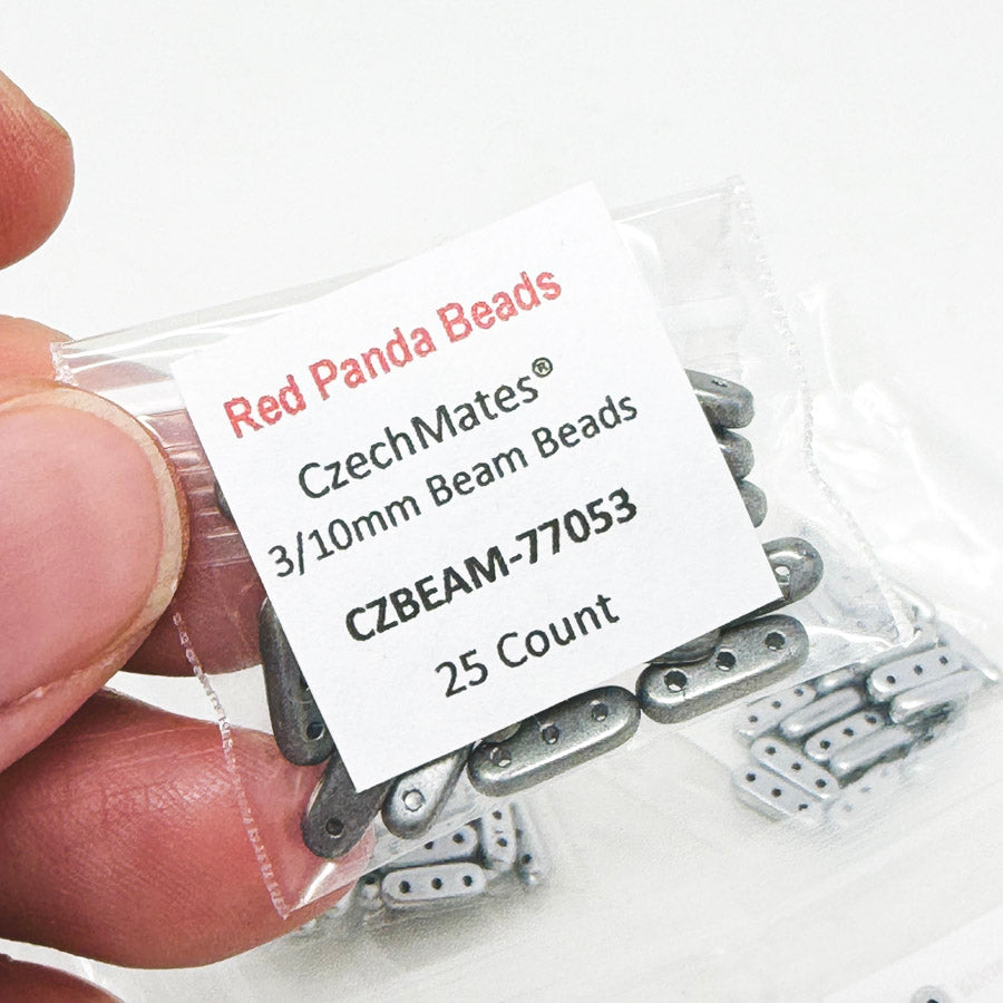 CzechMates 3/10mm CZBEAM-K0170 Beam Bead Bundle - Red Panda Beads