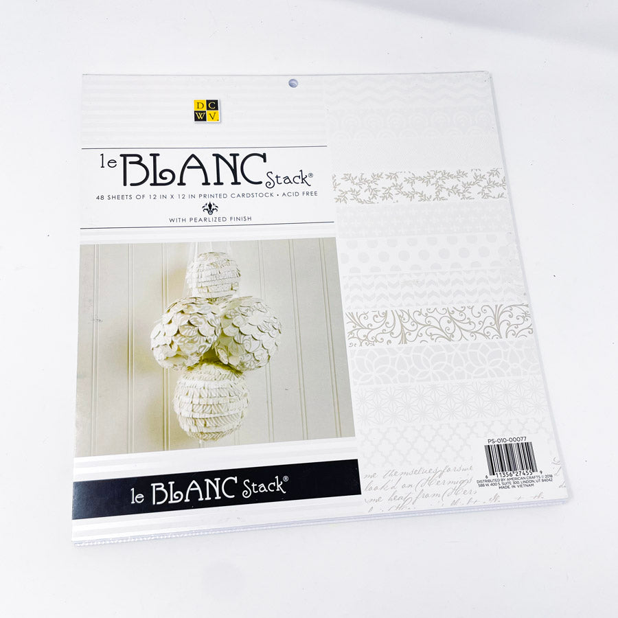 DCWV Le Blanc Stack 12" x 12" Paper Pack