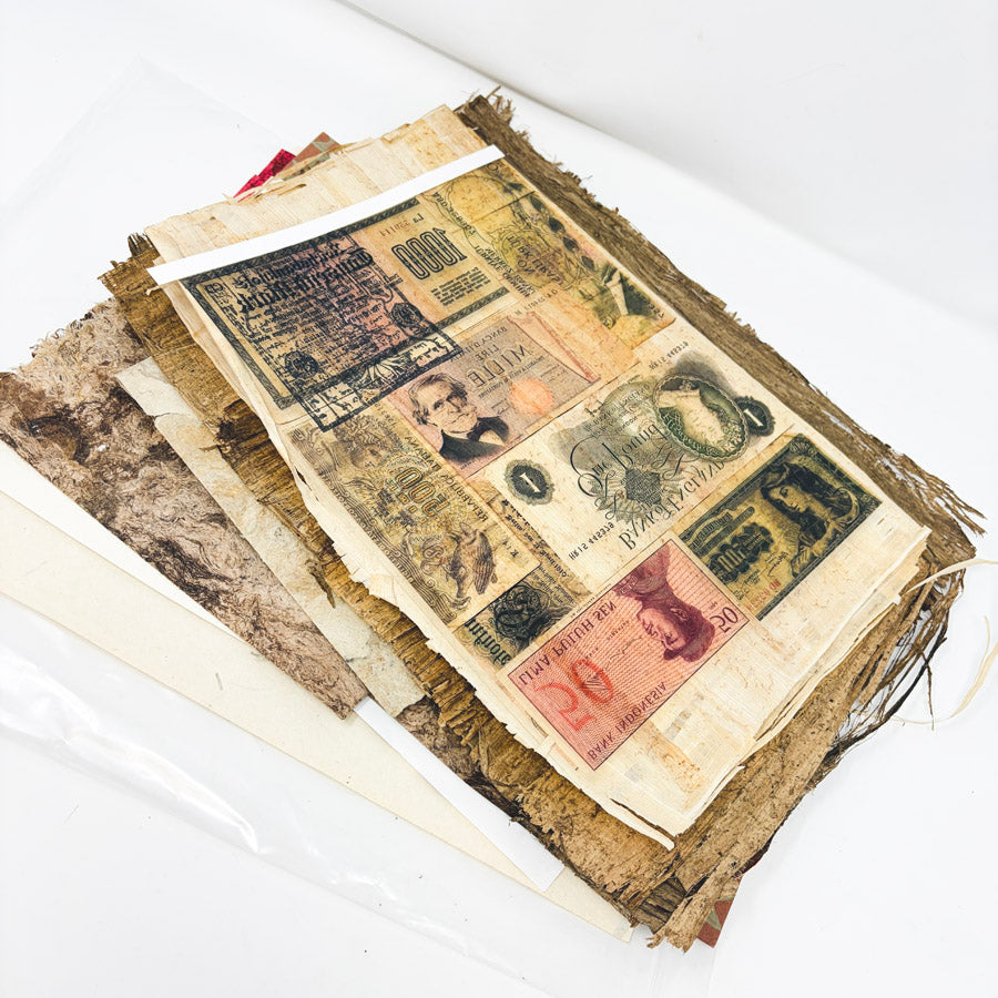 Unique and Natural Fiber Mixed Size Paper Pack