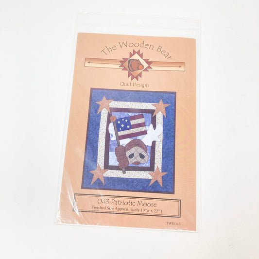 Patriotic Moose Quilt Pattern by The Wooden Bear