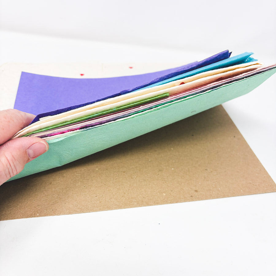Colorful Handmade & Mulberry Mixed Size Paper Pack