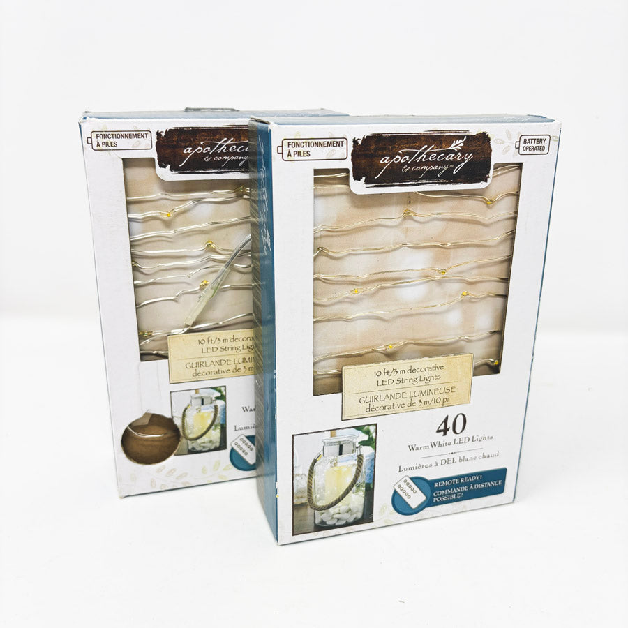 Warm White LED String Lights with Remote (1)