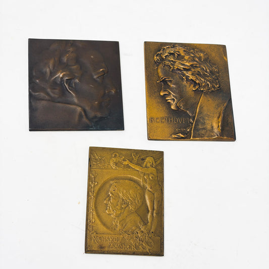 Vintage Metal Composer Plaques