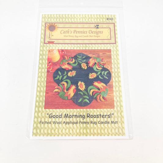 Good Morning Roosters Sewing Pattern by Cath's Pennies Designs