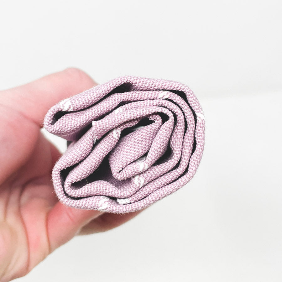 0.43 Yd. Mauve Window Pane Cotton Fabric Remnant