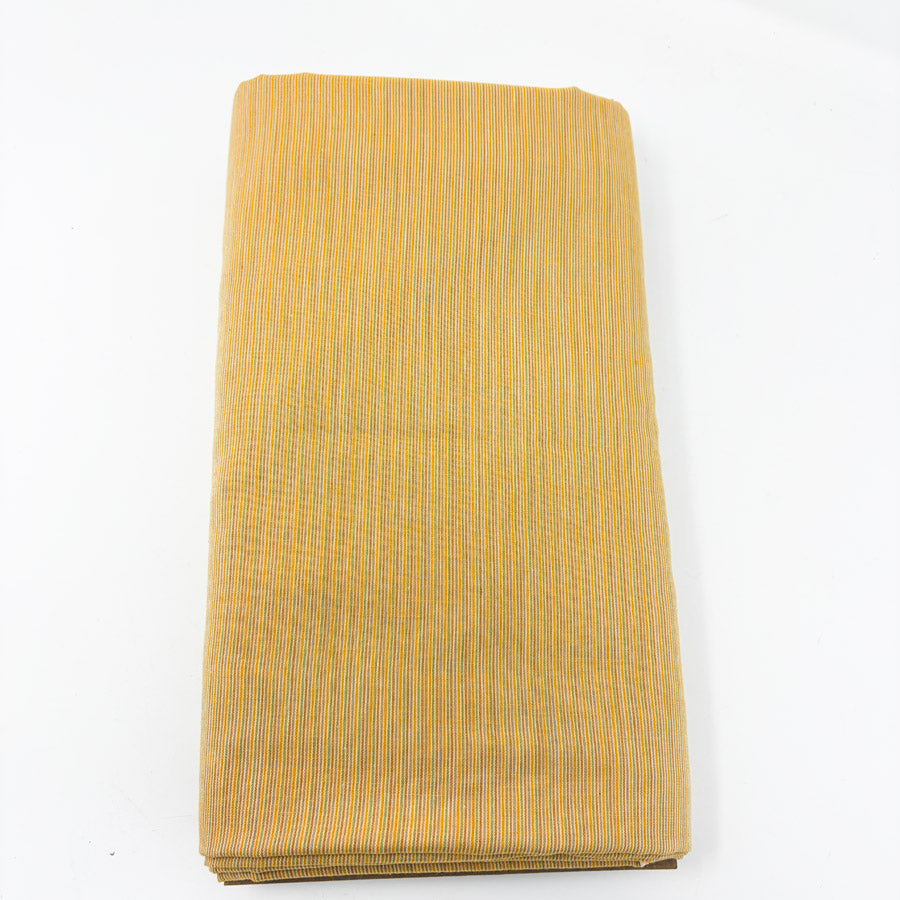 44" x 4 yds (random spots) Yellow Pinstripe Lightweight Apparel Fabric